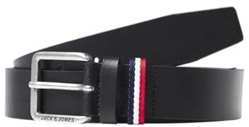 JACK & JONES Herren Jacespo Belt Lederg rtel, Schwarz, 95 EU