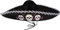 Funidelia | Mariachi Hut für Herren Mexikanischer Schädel, Halloween, Tag der Toten (Día de los Muertos), Horror - Zubehör für Erwachsene, Zubehör für Kostüm - Schwarz