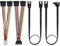 Cable Matters Kit de cable de datos SATA III y cable de alimentación SATA con cable SATA 3 rectos y de 90 grados, adaptador divisor de alimentación y adaptador Molex en negro