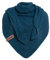 KNIT FACTORY - Dreiecksschal Sally - Damen Strickschal mit Wolle - Grob gestrickten Schal - Hochwertige Qualität - XXL Schal - 220x85 cm - Petrol