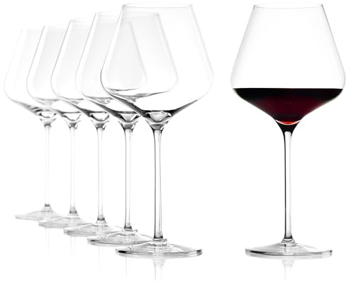 Stölzle Lausitz Quatrophil Burgundy Wine Glasses Crystal, 24 oz, Set of 6