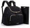mommore Wickeltasche, kleiner Wickelrucksack, stilvolle Baby-Reiserucksäcke mit isolierten Taschen, Wickelunterlage, Kinderwagengurten, S-schwarz, Small-17L, Tagesrucksäcke