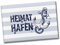Heimathafen Anker Souvenir Souvenir Magnet in weiß als Dekoration für Urlaubstimmung am Meer Ostsee Nordsee im Sommer für Familien die gerne ans Meer Fahren
