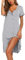 Ekouaer Womens Nightdress Short Sleeve Nightshirt Button Down Nightgown Sleepwear Summer Sleepshirts, Light Grey XX-Large