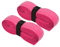 Raquette de Tennis Grip Absorbant la Sueur Polyuréthane Fibre d'azote Absorption des Chocs épais 2 Pièces Raquette de Tennis Grip Bande pour (Rose)