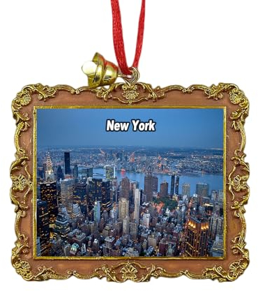 New York USA 3D Bilderrahmen Xmas Weihnachtsbaum Dekoration Harz Hängende Ornament Anhänger Reise Souvenir Geschenk