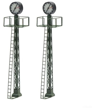 2 Pcs Model Railway lights Lattice Mast lamp Track light N Scale Layout, Model Railway Bonsai Decoration