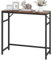Livofloral Narrow Console Table, 75 cm Entryway Table with 2 Support Bar, Thin Sofa Table, Small Couch Table, Display Table, Side Table for Living Room, Hallway, Bedroom, Rustic Brown