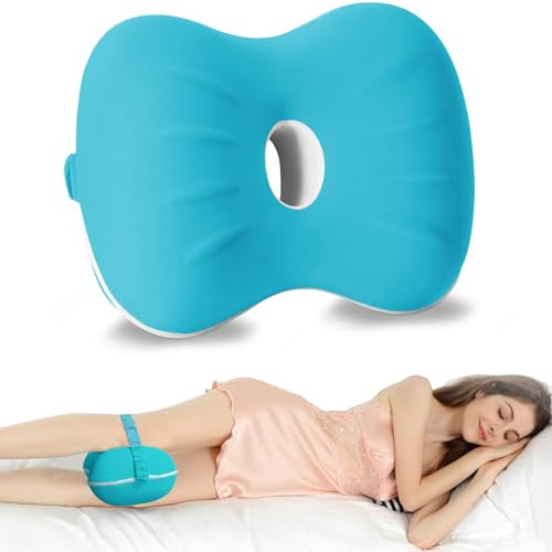 Bibykivn Kniekissen Für Seitenschläfer, Orthopädisches Kissen für Bein, Ergonomisches Memory Schaum Seitenschläferkissen,Hilft bei der Linderung von Bein- und Knieermüdung