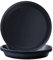 Kunjocy Lot de 5 soucoupes rondes en plastique pour pot de fleurs de jardin, intérieur et extérieur, jusqu'à 38 cm (noir, extérieur 41 cm)