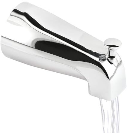 Wannenauslauf-Umsteller, verchromter Wannenfüller mit Umsteller, Badewannenarmatur mit Umsteller, verdeckter Badewannenarmatur mit Umstellern für Badezimmer, Badewanne, Umsteller, Wannenauslauf,