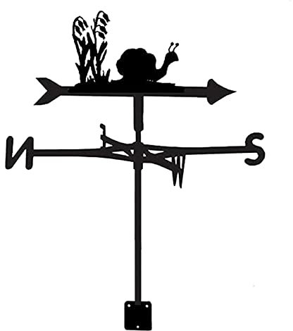 Generic Girouette en Métal en Bois, Extérieur Jardin Toit Paddock Décoration Girouette Creux Direction du Vent