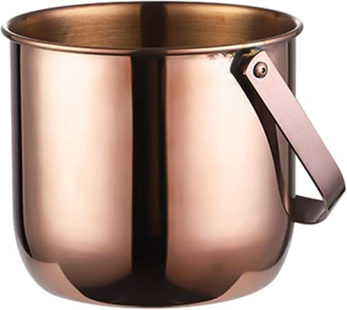 haohang Eiskübel, Doppelter Isolierter Eiskübel Aus Edelstahl Mit Eiszange Für Luxuriöse Weinkühler, Partys(Rose Gold,C)