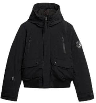 Superdry Damen City Padded Bomber Jacke mit lockerer Passform Schwarz 42