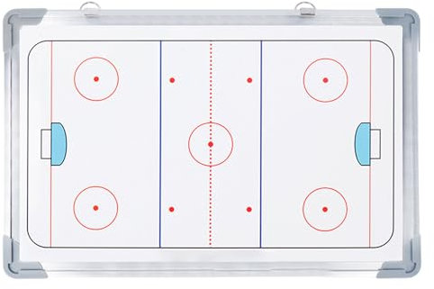 Serenitison Eishockey Coach Board mit Magneten,Eishockey Taktiktafel,Löschbarem Coach Zeichenblöcke,Magnetische Schachfiguren,Trainingsdurchführung Spielvorbereitung,Spielfeldblock Taktikschulung