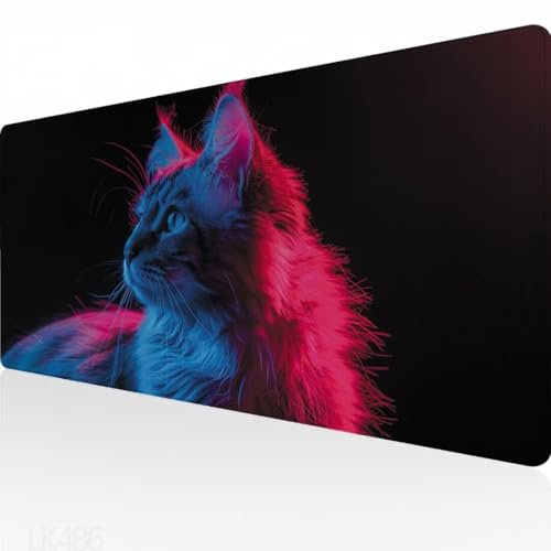 Grand Tapis de Souris XXL 1500x800x3mm, Noir Tapis Souris Rouge Tapis de Souris Gamer, Bords Cousus, Ase en Antidérapante, sous Main Bureau pour Clavier et Souris, for Gamer Gaming Accessoire Y5-486