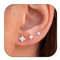 Halora Ohrringe Silber Stecker Ohrstecker Silber Klein Set Damen Herz Ohrringe FüR Mehrere OhrlöCher Silver Zirconia Flower Earrings for Women