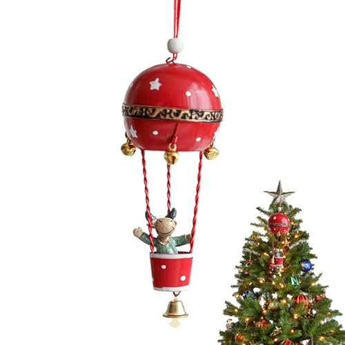 Heißluftballon Weihnachtsschmuck mit Uhr, Varmballschmuck