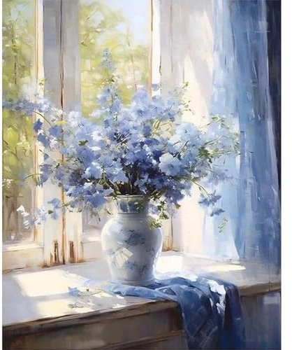 YALKIN Malen Nach Zahlen Erwachsene, Paint by Numbers Malen Nach Zahlen, DIY Landschaft mit Pinseln und Acrylfarben Handgemalt Ölgemälde Leinwand für Home Decor, Ohne Rahmen (40x50cm)