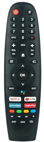 ALLIMITY Télécommande Vocale Compatible avec Smart-Tech TV 43UA20T3 55QA20V3 32HA20V3 43UA20V3 58UA20T1 32HA29V1 50QA20V3 65QA20V3 40FA20V3 50UA20T3 65UA20T1 43QA20V3 50UA20V3 75QA20T1