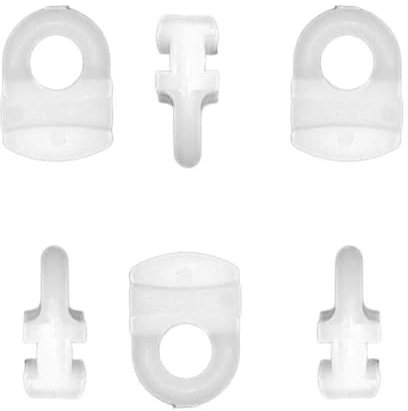 Ganchos deslizadores de cortina para furgoneta VW, autocaravana, color blanco, ganchos deslizantes para cortina de ventana, puerta, cortina de ducha, paquete de 20 unidades