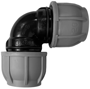 mdpe Elbow Compression Fittings for Water/Irrigation mdpe Water Supply Pipe (Pack of 1 or Pack of 5) (32mm (Pack of 5))
