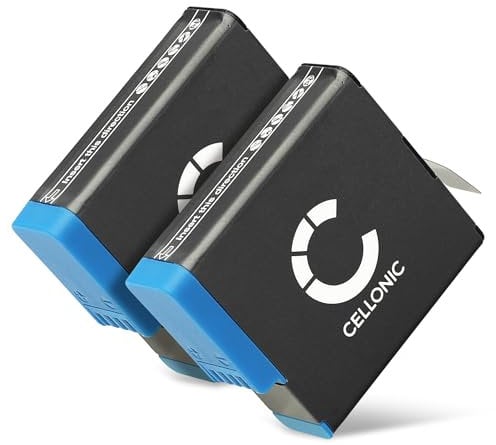 CELLONIC, Batteria per Fotocamera compatibile con GoPro Hero 7 Black, 8, 6, 025416, 421850 (3.85V, 1200mAh) 2 Pezzi