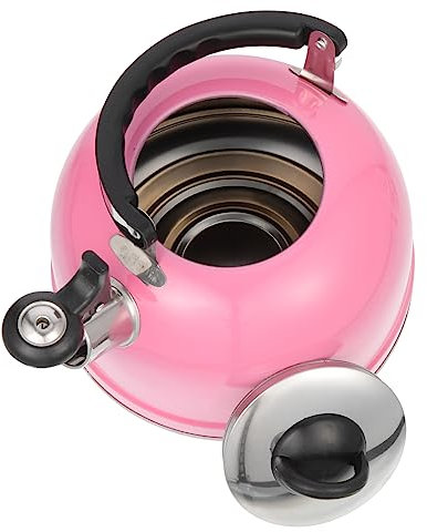 MOTHNUR Pfeifkessel Kugelkessel Edelstahl Wasserkocher Mit Isoliertem Griff Für Gasherd Und Induktionsherd Sicherer Heißwassertopf Mit Großer Öffnung Und Verbrühungssicherem Design