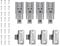 Gorise 4pcs Reverse Folding Sliding Door Hinge Wardrobe Bi-Fold Closet Wardrobe Cabinet Cupboard Tracked Hanging