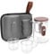 Enchanti Théière de voyage en verre borosilicate avec filtre amovible, 3 tasses, sac de rangement, 330 ml