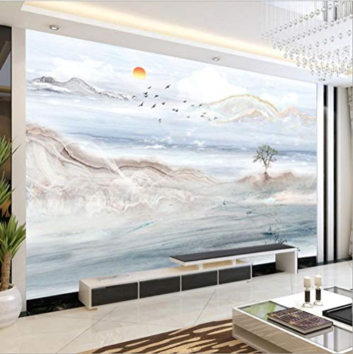 XLMING Peinture De Paysage En Imitation De Marbre Papier Peint 3D Intissé Salon Canapé Chambre À Coucher Salle Manger Intérieure Murale-150cm×105cm