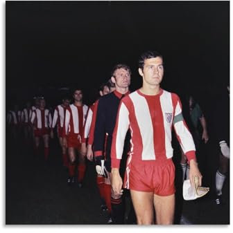 Franz Beckenbauer, Sepp Maier, Gerd Müller, 1969, Grünwalder-Stadion, München, Leinwandkunst, Poster, dekorativ, modern, Heimdruck, Kunstwerke, Poster, 40 x 40 cm