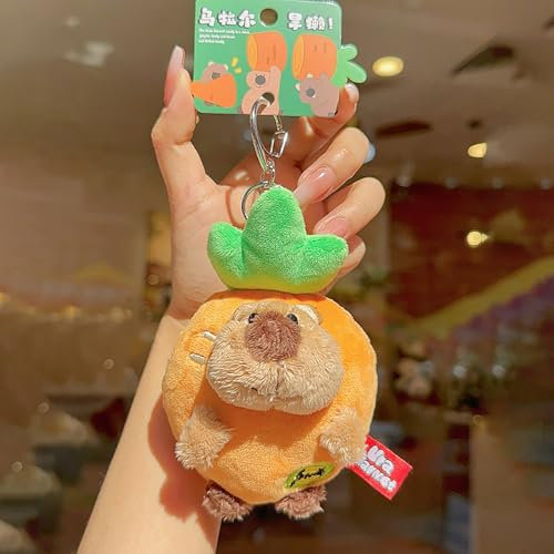 Rufevee Carotte Ural Marmotte Marmotte en Peluche Porte-clés Pendentif Mignon Petit Pendentif Sac Pendentif en Peluche Pendentif
