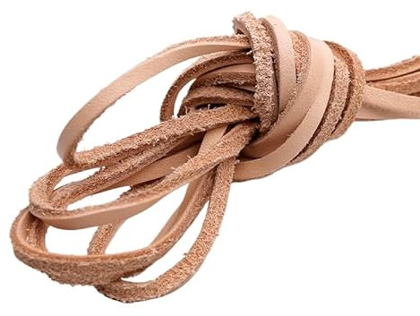 2mm-10mm Width Flat Cow Real Leather Finding Cord String Lace Rope (8 * 1mm,95 meters (whole bundle))