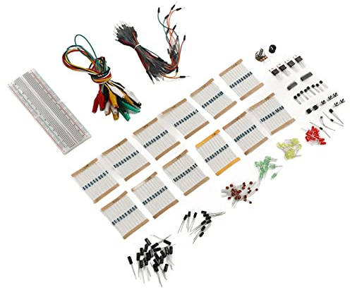 Haofy Electronic Component Fun Kit with Breadboard & Buzzer for Projects Ideal for Students and Hobbyists