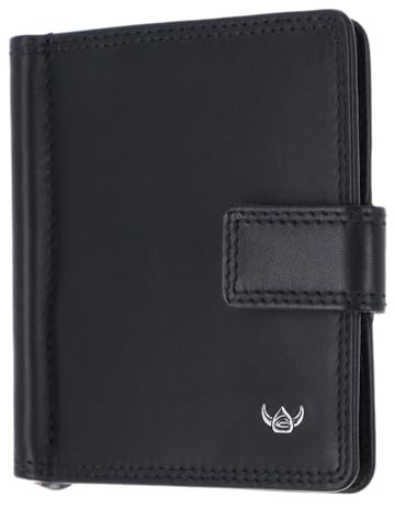 Golden Head Leder Kartenetui Geldklammer Polo RFID Protect Clip-Scheintasche 1906 Schwarz