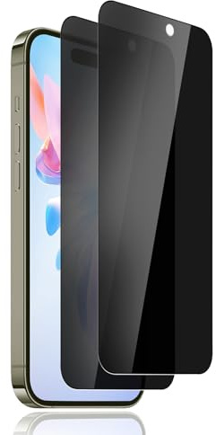 2 Stück für Panzerglas Sichtschutzfolie für iPhone 16 Schutzfolie - HD 3D Vollständige Abdeckung, 9H Härte Anti-Kratzer, Displayschutzfolie, Hohe Touch-Empfindlichkeit, Anti-Fingerabdruck Schutzglas