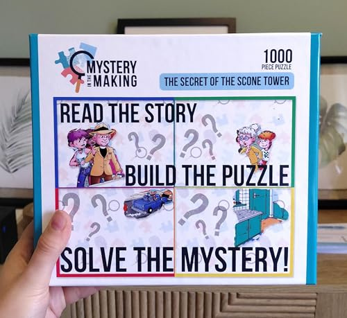Mystery In The Making - 1000 Piece Mystery Jigsaw Puzzle For Adults -The Secret of The Scone Tower - Read, Build And Solve The Mystery,