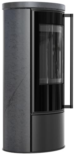 KRATKI ERIK Ø150 5,5 kW Keramikofen GRAFITE SATIN Deckel Softclose Termotec