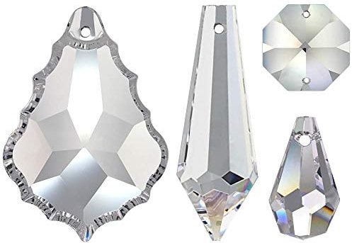 106tlg Regenbogenkristall Set Crystal 30% PbO~ Feng Shui Lüsterbehang Kronleuchter Lüster (Ring Messing)