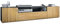 Vladon Mobiletto Mogan, Mobile TV con 2 Ante, 1 Anta a ribalta e 1 Scomparto a Giorno, Nero Opaco/Quercia Naturale (181 x 39 x 35 cm)