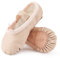 Ballettschuhe aus Leder Ballettschläppchen Tanzschuhe Gymnastikschuh mit Ganze Ledersohle für Kinder Damen Beige 32