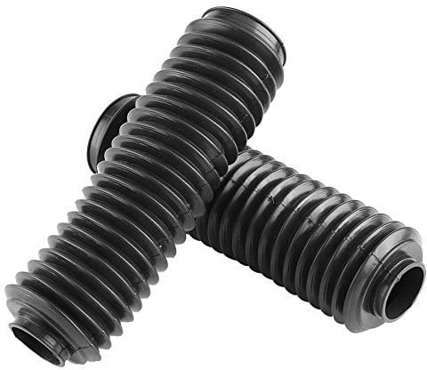 1 Paar Gummigabelschutzgamaschen Schwarz - Keenso Motorcycle Front Fork Tubes Boots Gummimanschette Shock Gaiters Cover