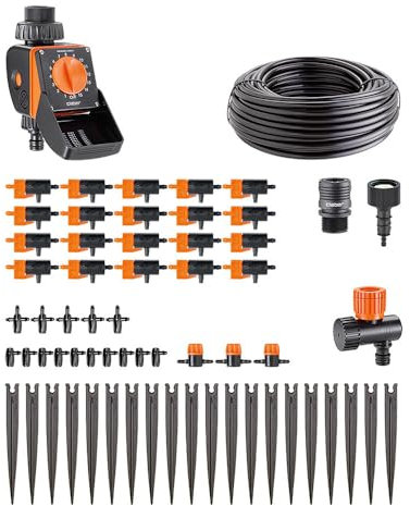 Claber Timer Kit 20 Logica, impianto di irrigazione automatico a goccia