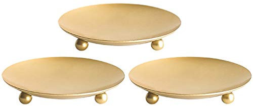 BESPORTBLE 3stücke Kerzenhalter Mit Platten Dekoration Für Hochzeiten Partys Und Feiertage Geeignet Für Stumpenkerzen Und Festliche Anlässe