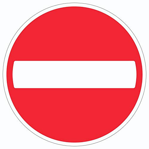 Einfahrt verboten Aufkleber Kreis Einbahnstrasse Ø50mm