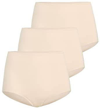 Teyli 3er Pack Pantys Damen – Bequeme Slips mit Hohem Bund – Klassische Damen Unterwäsche für Jeden Tag – Weiche und Angenehme Unterhosen für Frauen – Komfortable Slipform Damen