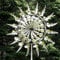 Windmühlen für den Hof, einzigartige und magische Metall-Windmühle mit Metall-Gartenpfahl, Spinner, für den Außenbereich, Metall, groß für Hof, Rasen, Terrasse, Garten, kinetische Skulpturen (Silber),