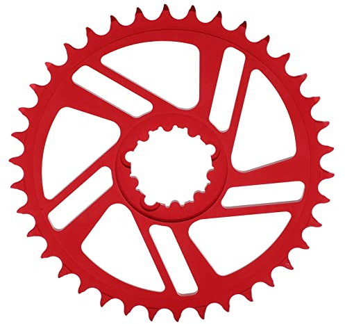 RiToEasysports Fahrrad Kettenblatt 38T Kettenblatt Aluminiumlegierung 3mm Offset Direct Mount Narrow Wide Fahrrad Kettenblatt Ersatz für GXP Kurbel(rot) Kettenblatt Gxp