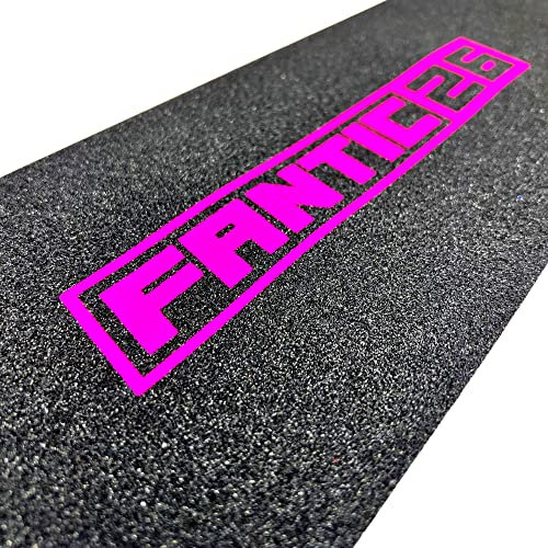 Fantic26 Stunt-Scooter Griptape Ersatz I Park I Kinder I Trick I Tret I Roller I Anti Rutsch Sandpapier 58,5cm I Passend für Decks bis 58,5cm x 15,5cm (Basic Schwarz/Pink)